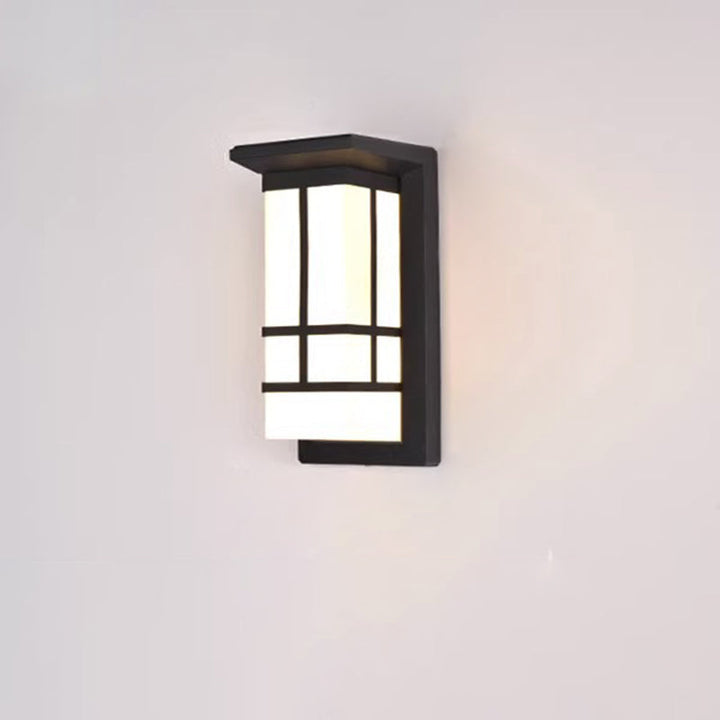 Modern Industrial Cuboid Aluminum Acrylic LED Waterproof Outdoor Wall Sconce Lamp For Outdoor Patio | Stornfield