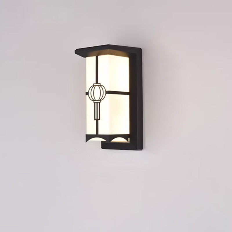 Modern Industrial Cuboid Aluminum Acrylic LED Waterproof Outdoor Wall Sconce Lamp For Outdoor Patio | Stornfield