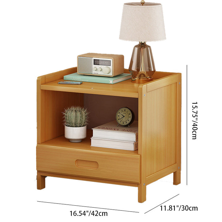 Stornfield | HanaCrate Japanese Nightstand | Solid Wood | 1 or 3 Drawers | Minimalist Bedroom Design