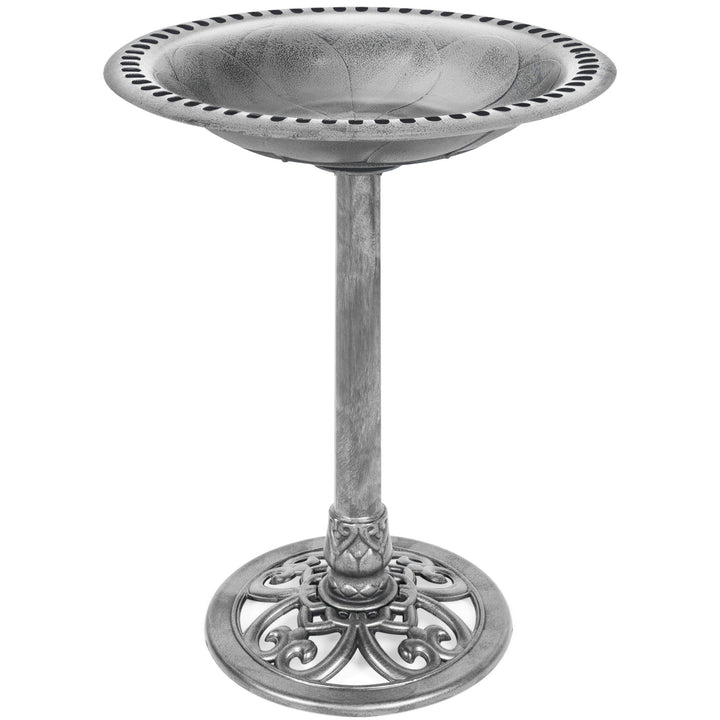 Stornfield | Garden Bird Bath with Fleur-de-Lis Decoration