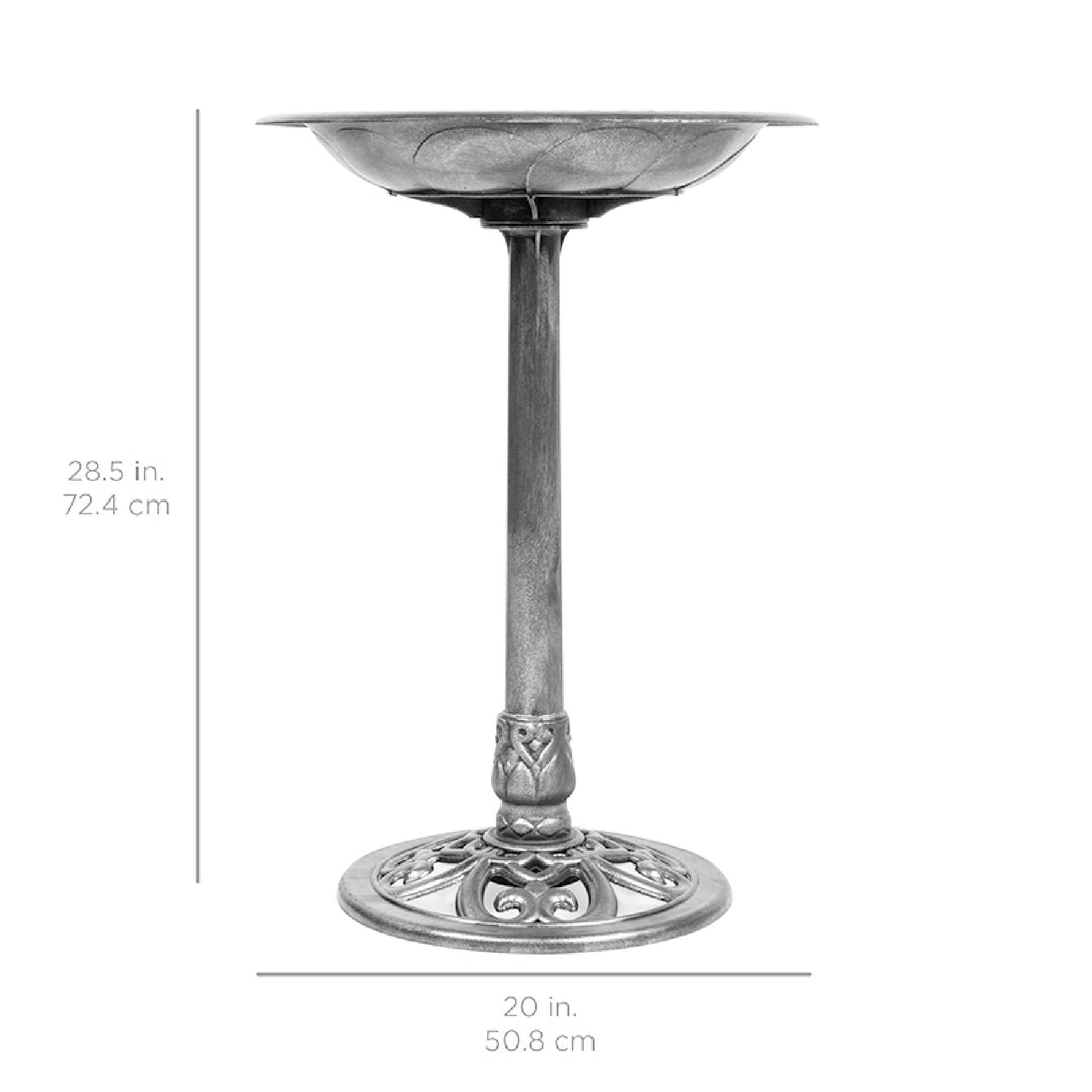 Stornfield | Garden Bird Bath with Fleur-de-Lis Decoration