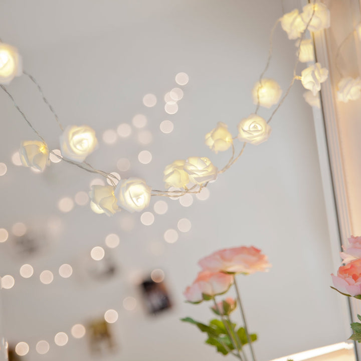 Stornfield | 30 LED Warm White Rose Fairy Lights