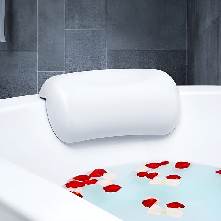 Bathtub pillow – Waterproof & Non-slip | Soft Memory Foam Head & Back Cushion with Suction Cups | Stornfield