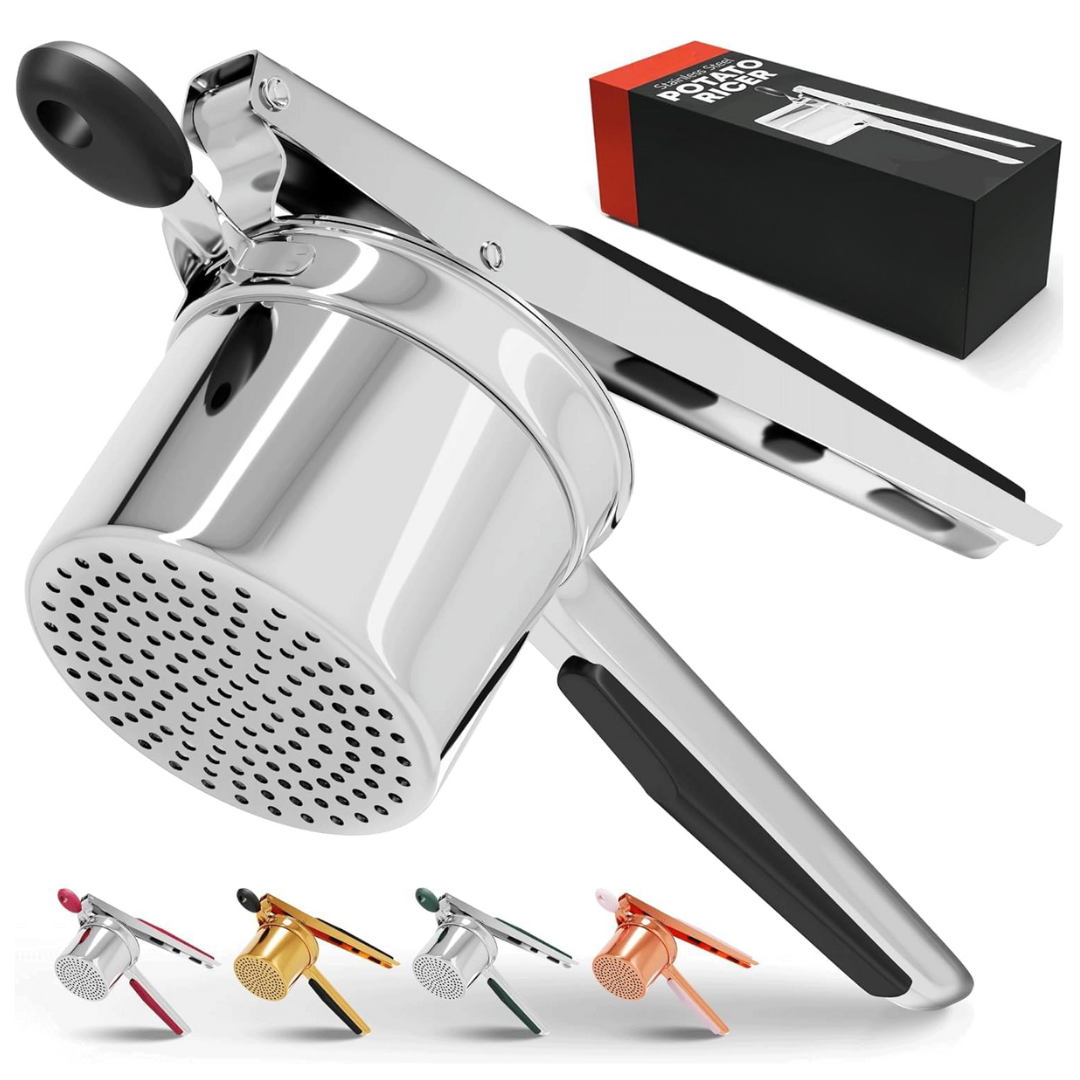 Stornfield | PureMasher Pro Stainless Steel Potato Masher 15oz | Extra Large Capacity | For Mashed Potatoes, Vegetables & Fruits | Lump-Free & Durable