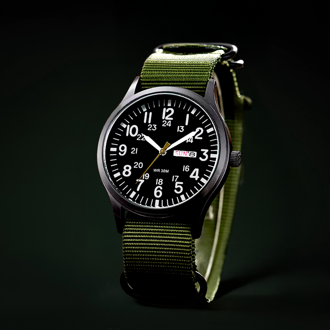 Stornfield | Men’s Rugged Outdoor Watch – Waterproof Military-Style Stainless Steel Timepiece
