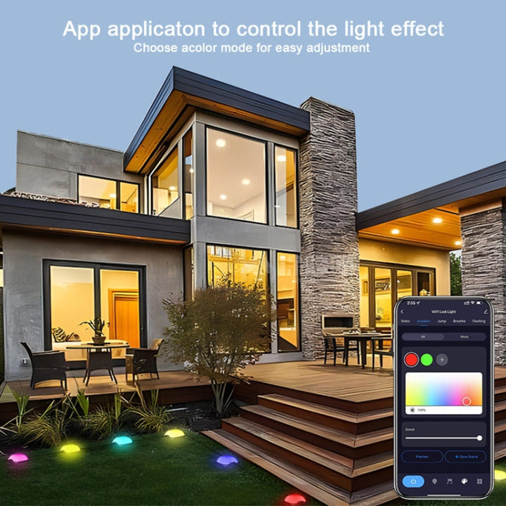 Stornfield | CP01 Outdoor WIFI Smart Garden Light APP Control Music Sync Outdoor Floor Lights (US Plug)