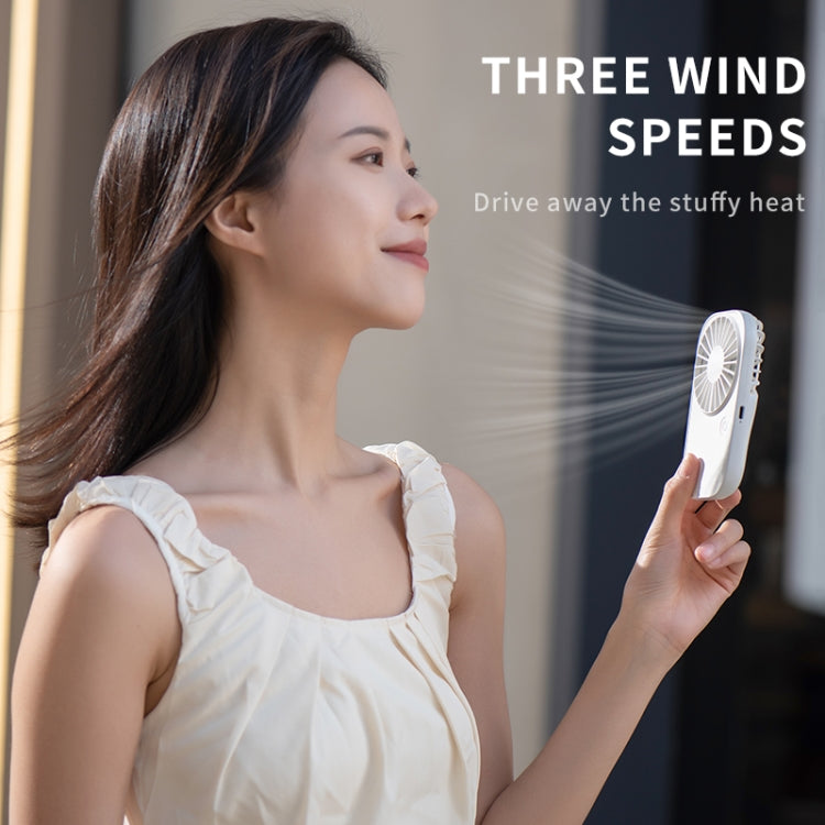 F11 Portable Rechargeable Hanging Neck Fan Cooling Handheld Fan 3 Speeds Desk Fan(White) | Stornfield