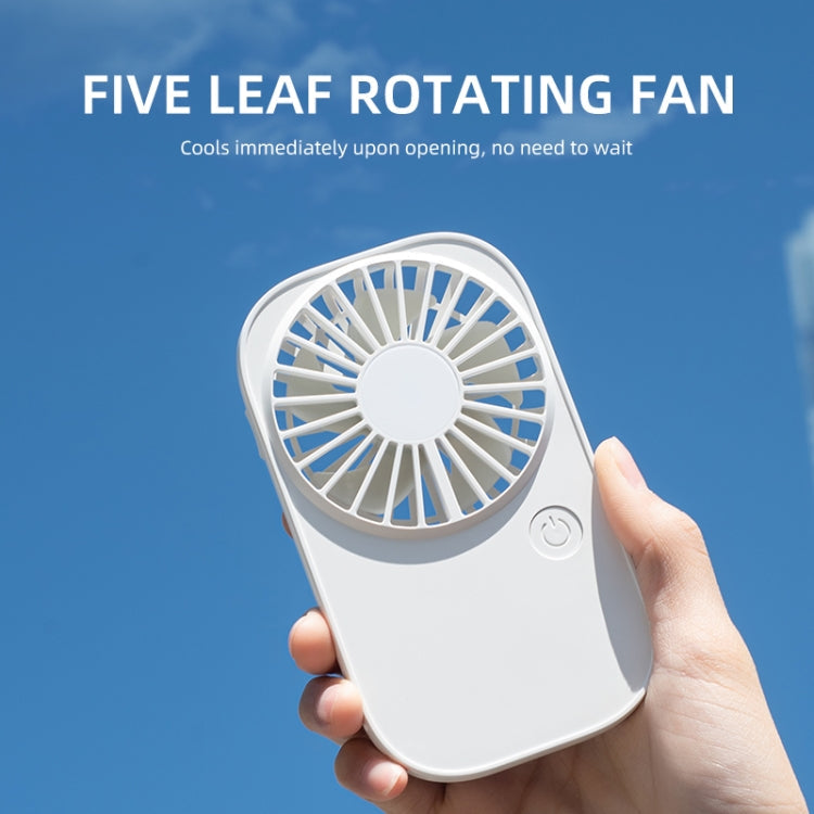 F11 Portable Rechargeable Hanging Neck Fan Cooling Handheld Fan 3 Speeds Desk Fan(White) | Stornfield