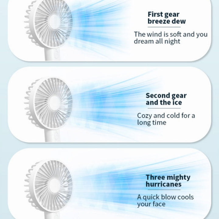F35 With Hanging Hole Rechargeable Cooling Fan Powerful Handheld Fan 1200mAh Desk Fan(Pink) | Stornfield