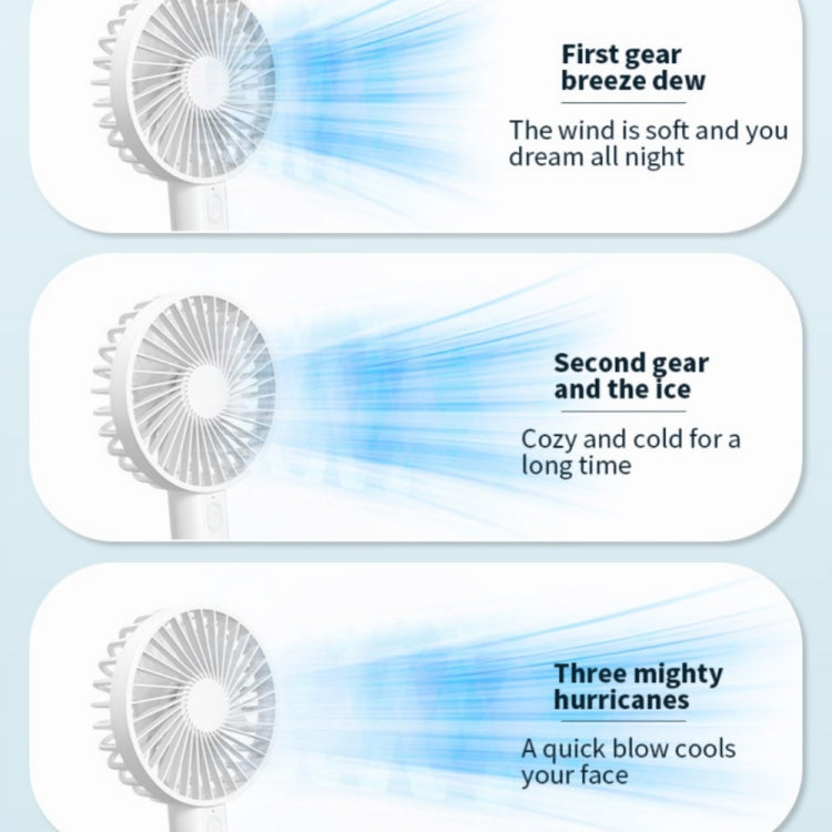 F35 With Hanging Hole Rechargeable Cooling Fan Powerful Handheld Fan 1200mAh Desk Fan(White) | Stornfield