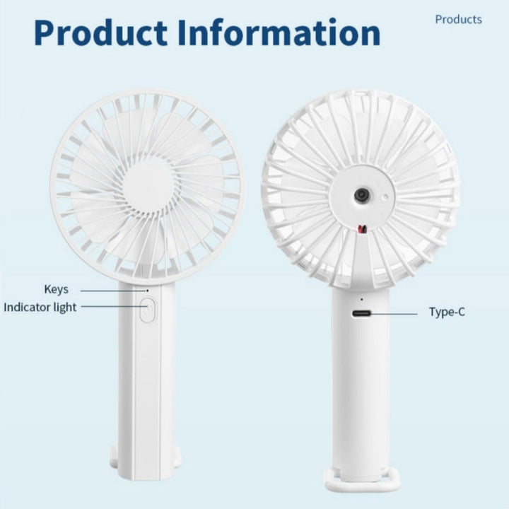 F35 With Hanging Hole Rechargeable Cooling Fan Powerful Handheld Fan 1200mAh Desk Fan(Pink) | Stornfield