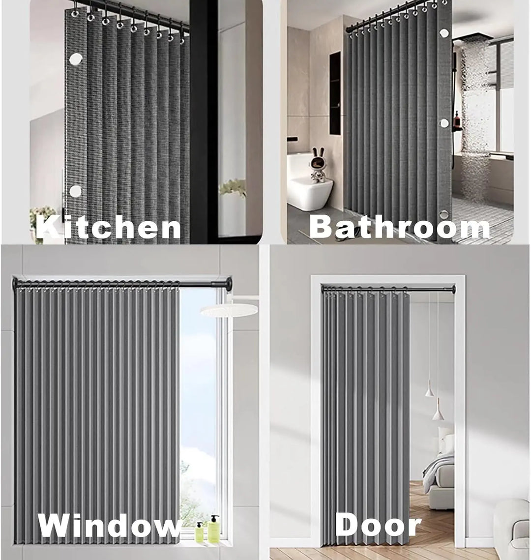MagnaFold Foldable Shower Curtain with Magnets Stornfield