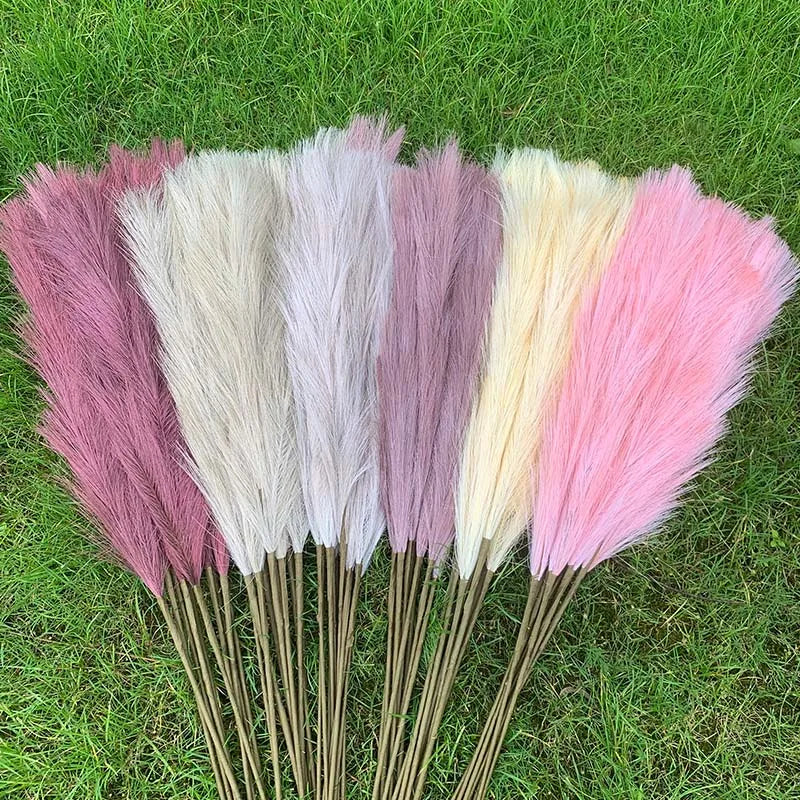 Stornfield | 5pcs 100cm Artificial Pampas Grass Dried Flower Bouquet Wedding Party Home Decor Room Artificial Plant Decoration Supplies
