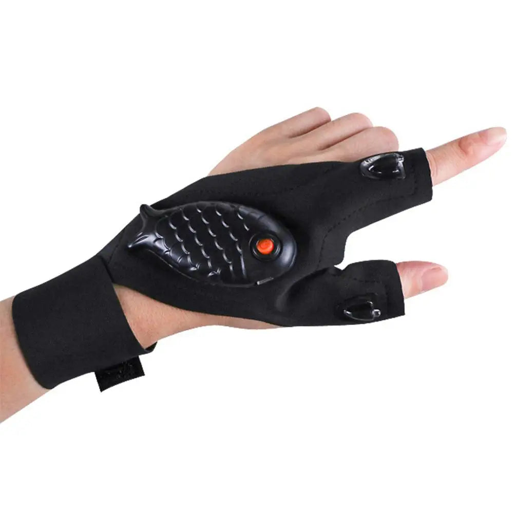 Rechargeable Fingerless Repair Fishing LED Gloves | Stornfield