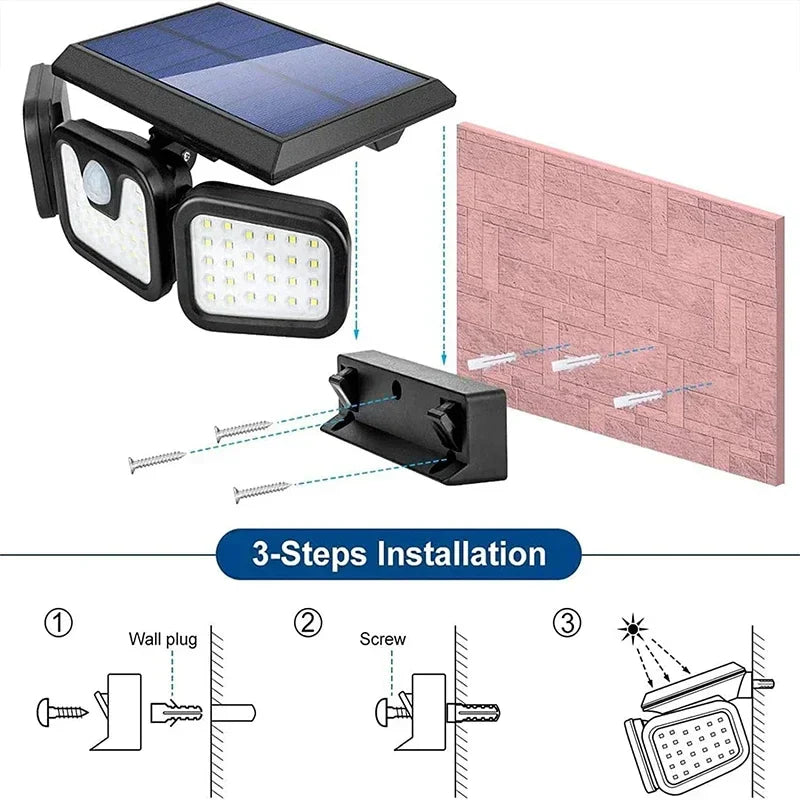 Power Save Motion Activated Outdoor Solar Lamp | Stornfield