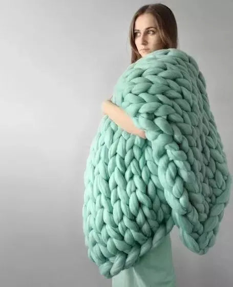 Stornfield | Chunky Knit Blanket – Cozy Wool Blanket for Every Room – Soft & Warm – Perfect for Sofa and Bed