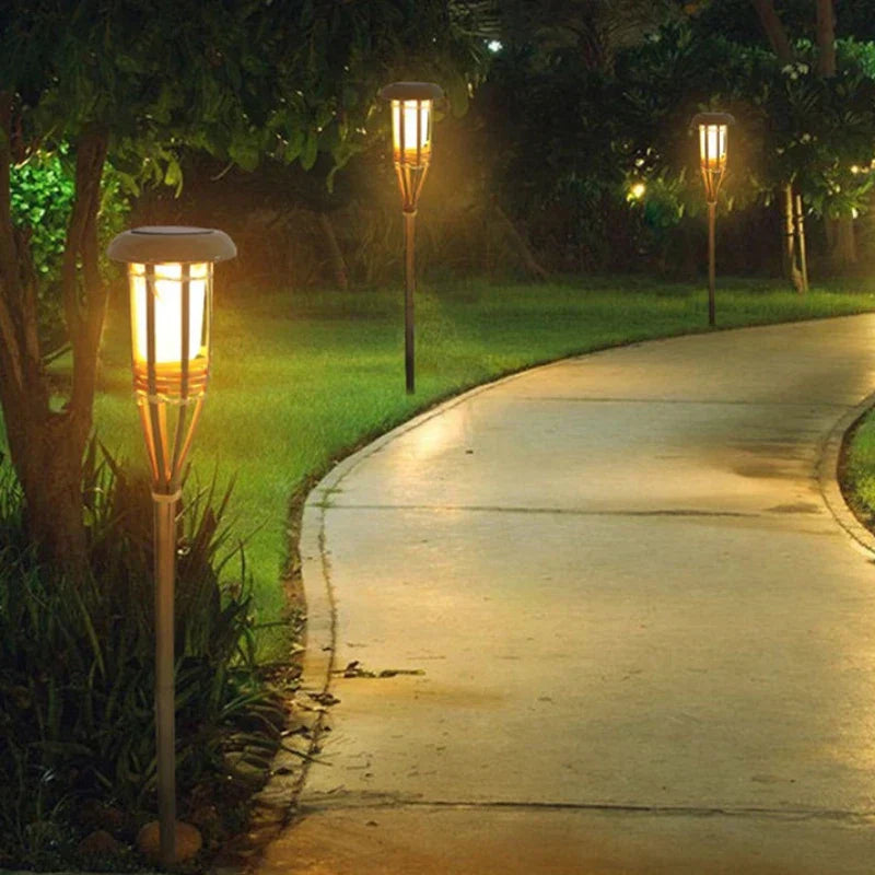 Stornfield | Solar Torch 5-Piece Set | Flame-Effect LED Garden Lights | Solar Powered | Outdoor Decorative Light