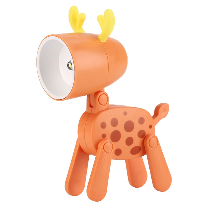 Stornfield | Cute LED Night Light - Mini Dog, Deer, Dinosaur Foldable Table Lamp for Children's Bedroom
