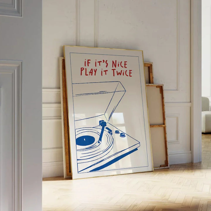 If it's good, play it twice Wall art | Stornfield