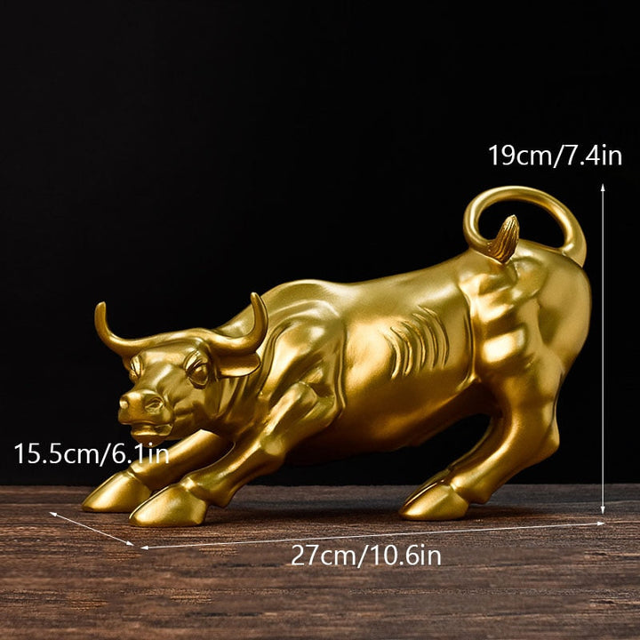 Stornfield | Graffiti-Painted Resin Bull Figurines Home Decor Living Room Bedroom Office Desk Feng Shui Ornaments Collection Statues