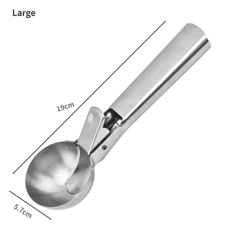 Stornfield | Scoop Ice Cream Scoop Stainless Steel | Robust & Dishwasher Safe | For small & large scoops | Smooth Handle