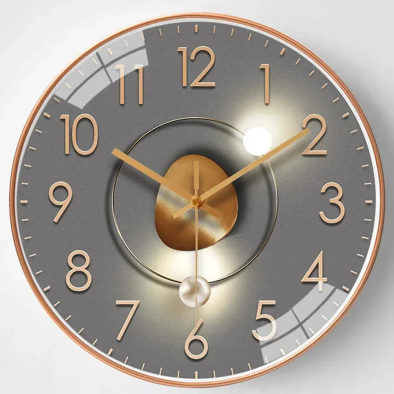 Stornfield | Silent Classic Wall Clock | Non-Ticking Elegant Timepiece for Bedroom & Office