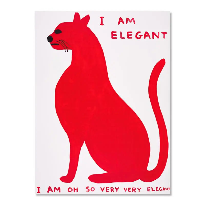Stornfield | David Shrigley Rabbit Cat Wine Biscuit Train Wall Art Abstract Prints Canvas Painting Nordic Poster Pictures Living Room Decor