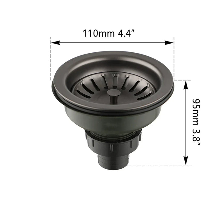 AquaGuard Stainless Steel Sink Strainer with Odor Filter – Pop-Up Stopper & Anti-Blocking Basket Stornfield