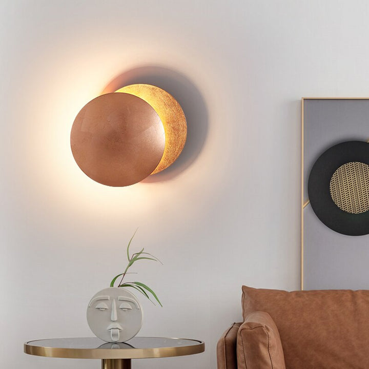 Stornfield | SolGlow Éclairage mural LED Éclipse solaire | Lampe d'ambiance moderne | Élégante lampe murale pour salon et chambre à coucher