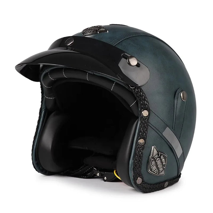 Stornfield | Retro Motorcycle Helmet – Kael – (Open Face 3/4)
