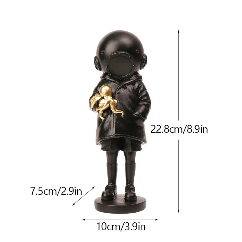 Stornfield | Artify Banksy Sculpture Collection | Flower Thrower & Balloon Girl | Pop Art Figures | Modern Office & Home Decoration