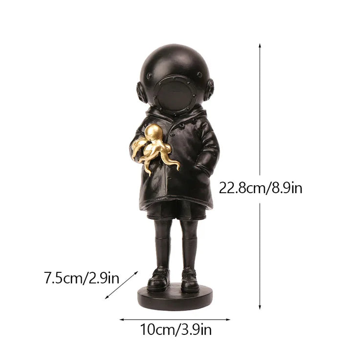 Stornfield | Artify Banksy Sculpture Collection | Flower Thrower & Balloon Girl | Pop Art Figures | Modern Office & Home Decoration