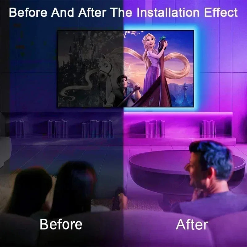 Stornfield | RGB 5050 LED Strip with Remote and App Control - USB Powered