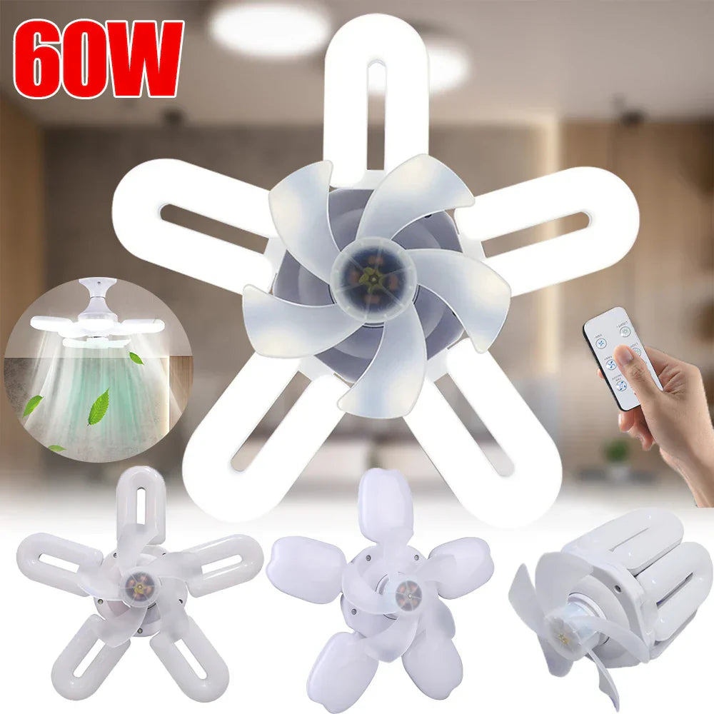 Silent Adjustable Remote Control Ceiling Foldable Fan Lamp | Stornfield