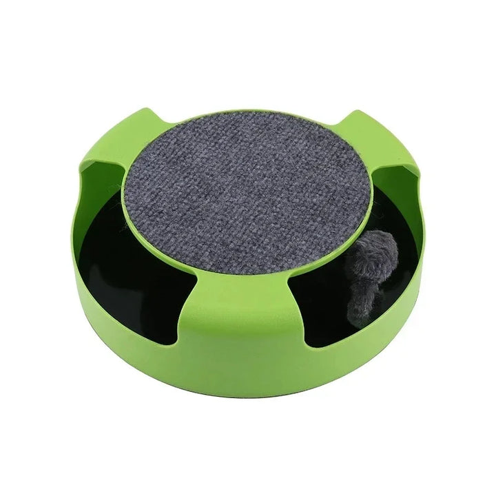 Stornfield Interactive Cat Toy with Rotating Mouse & Scratching Area