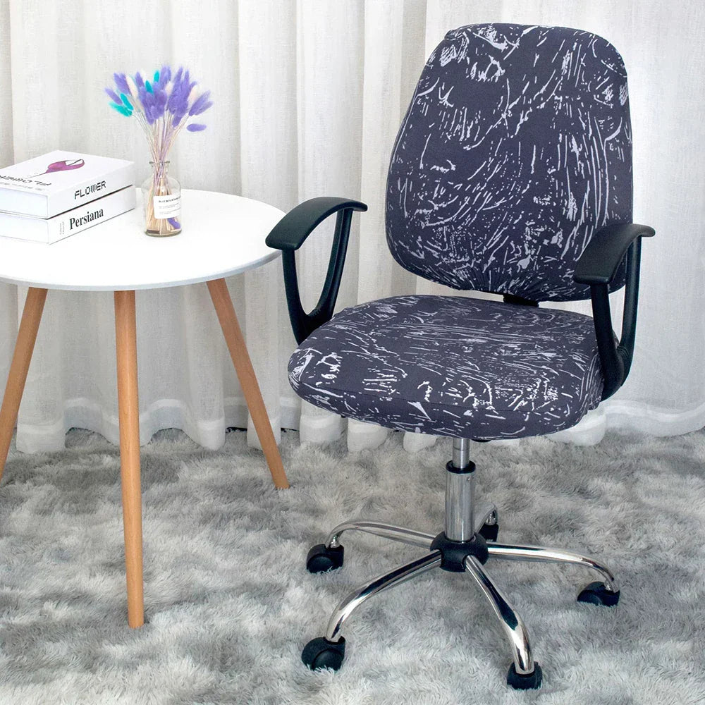 Stornfield | 2-Piece Split Pink Office Chair Covers