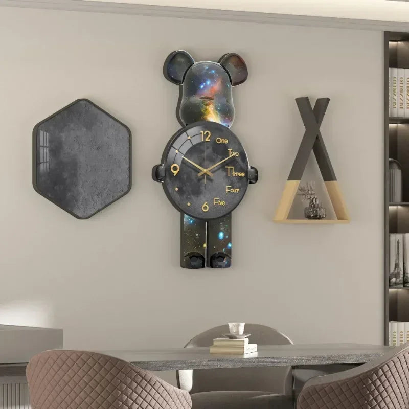 Glowing Star Bear LED Wall Clock | Stonrfield