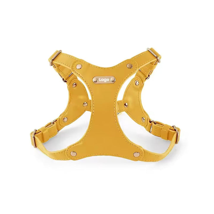 Adjustable Leather Dog Harness with Custom Engraving Stornfield