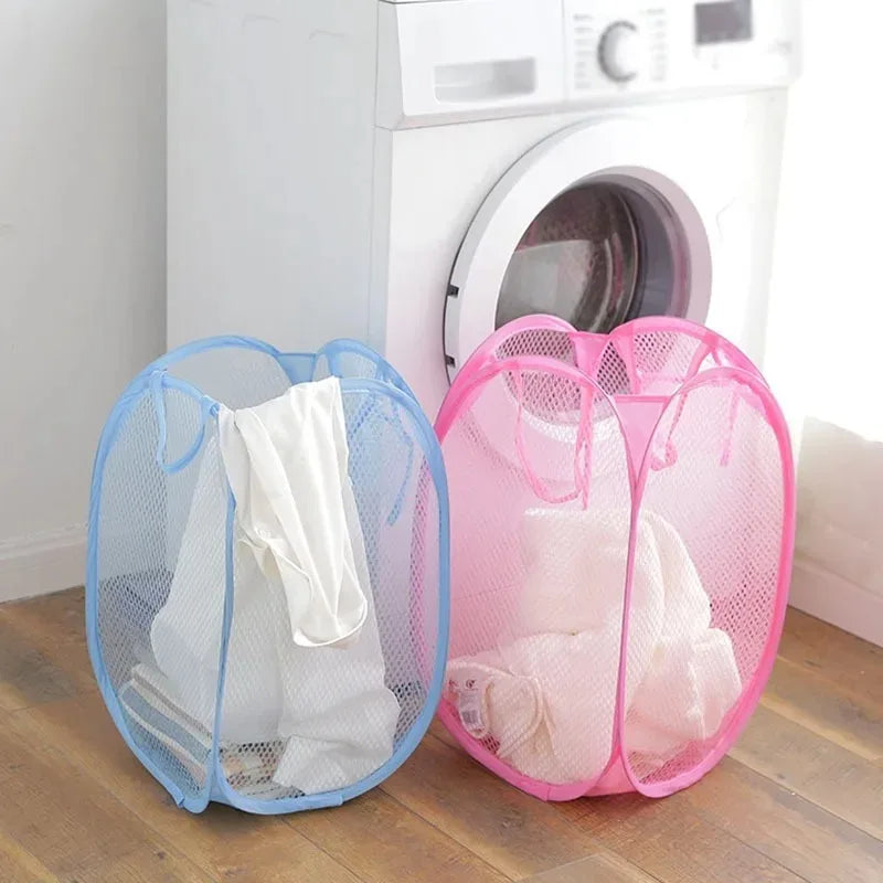 FlexMesh Collapsible Laundry Basket – Compact, Breathable & Portable Storage
