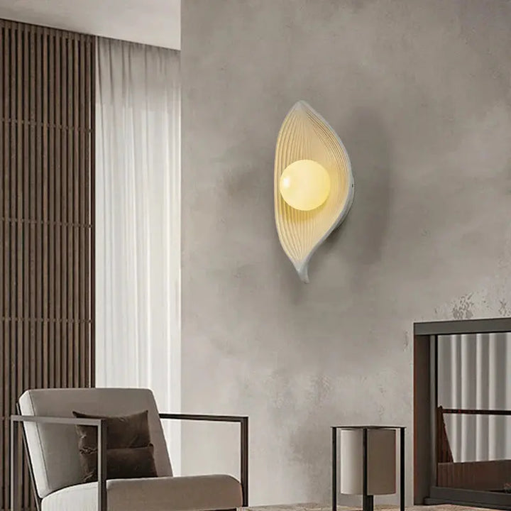 Stornfield | Elegant Gold Leaf LED Wall Sconce
