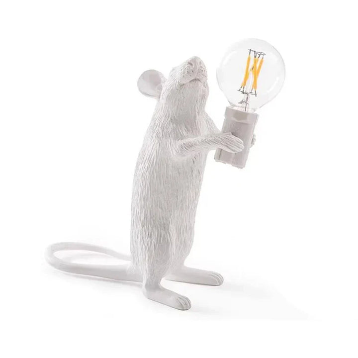 Stornfield | Modern LED Animal Table Lamps: Resin Rat, Cat, and Squirrel Night Lights