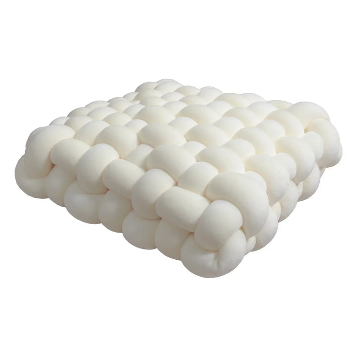 Thick woven knot cushion | Stornfield