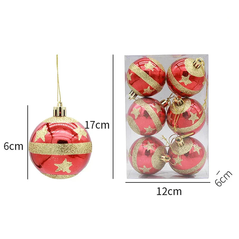 Elegant Snowflake Christmas Baubles Set – High-quality Christmas ornaments in red, white and gold, perfect for festive tree decoration at Christmas | Stornfield
