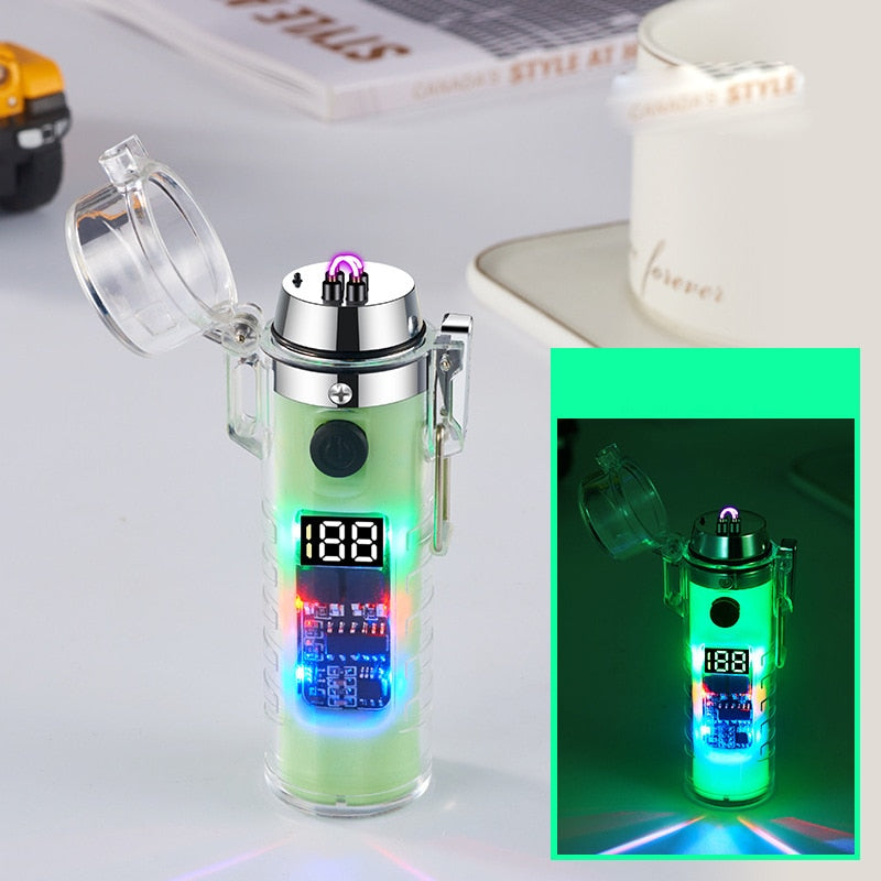 Windproof Double Arc Transparent Flashlight Lighter | Stornfield