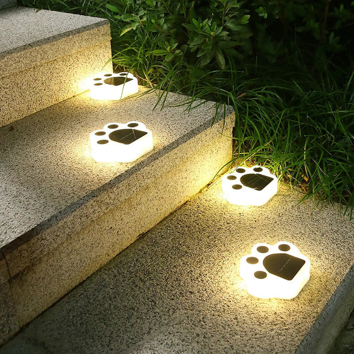 Solar LED Paw Lights for Garden and Path - Cute Solar Decorative Lights for Path Lighting, Ideal for Pet Lovers and Outdoor Decor | Stornfield