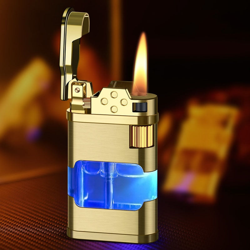 Blue Flame Metal Windproof Gas Lighter | Stornfield