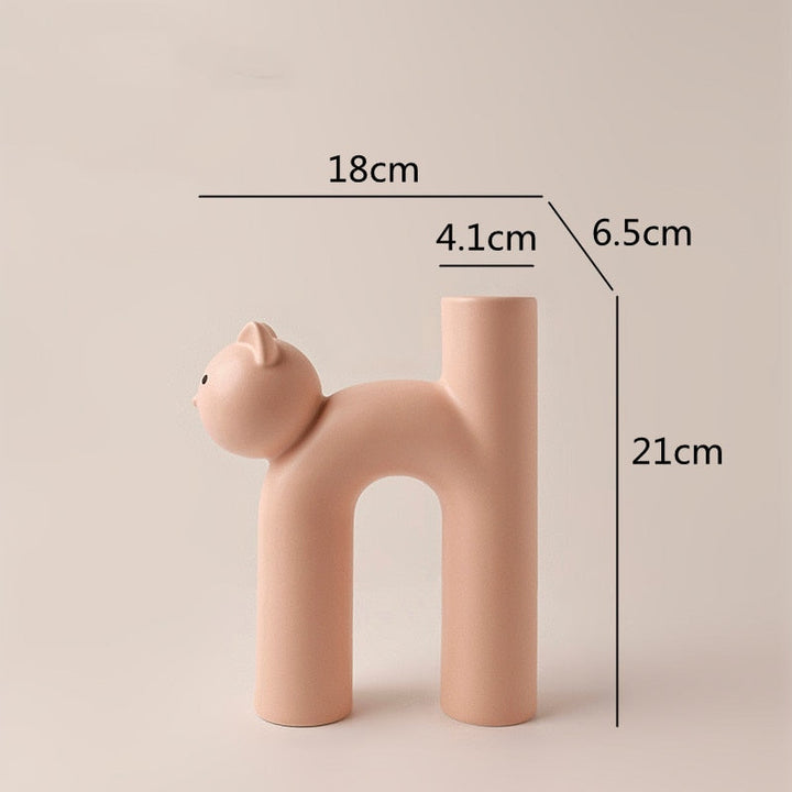 Ceramic Cat Vase | Stornfield
