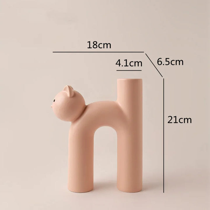 Mini Cat Elegant Minimal H-shaped Flower Vase | Stornfield