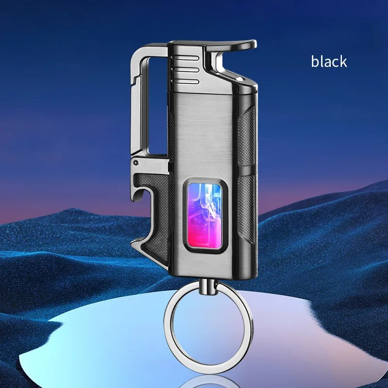 Modern Windproof Metal  Bottle Opener Keychain Lighter | Stornfield