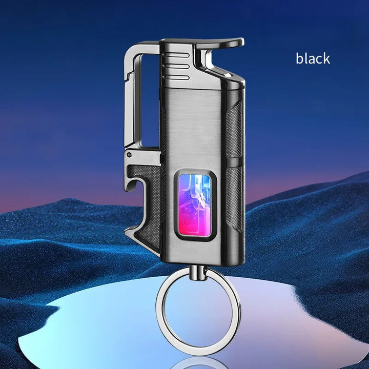 Modern Windproof Metal  Bottle Opener Keychain Lighter | Stornfield